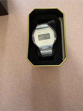 Casio Silver Digital Illuminator Stainless Steel Bracelet Watch